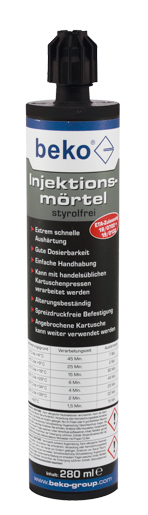 Beko Injektionsmörtel 280 ml inkl. 1 Zwangsmischer